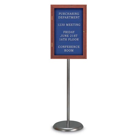 United Visual Products Corkboard, Triple Door, Radius Frame, 72x48", Satin/Cloud UV70055-SATIN-CLOUD